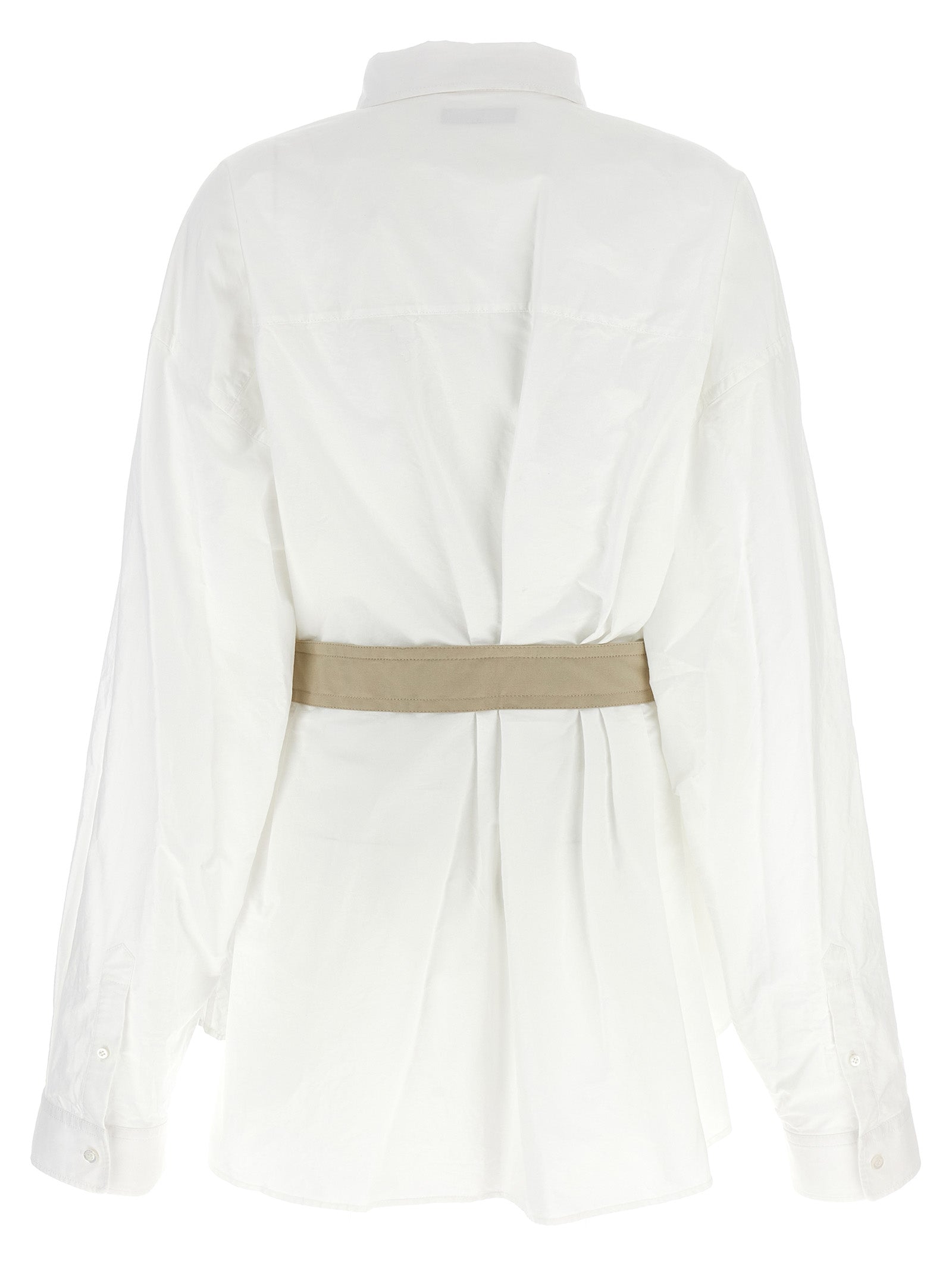 Weiße Baumwollbluse
