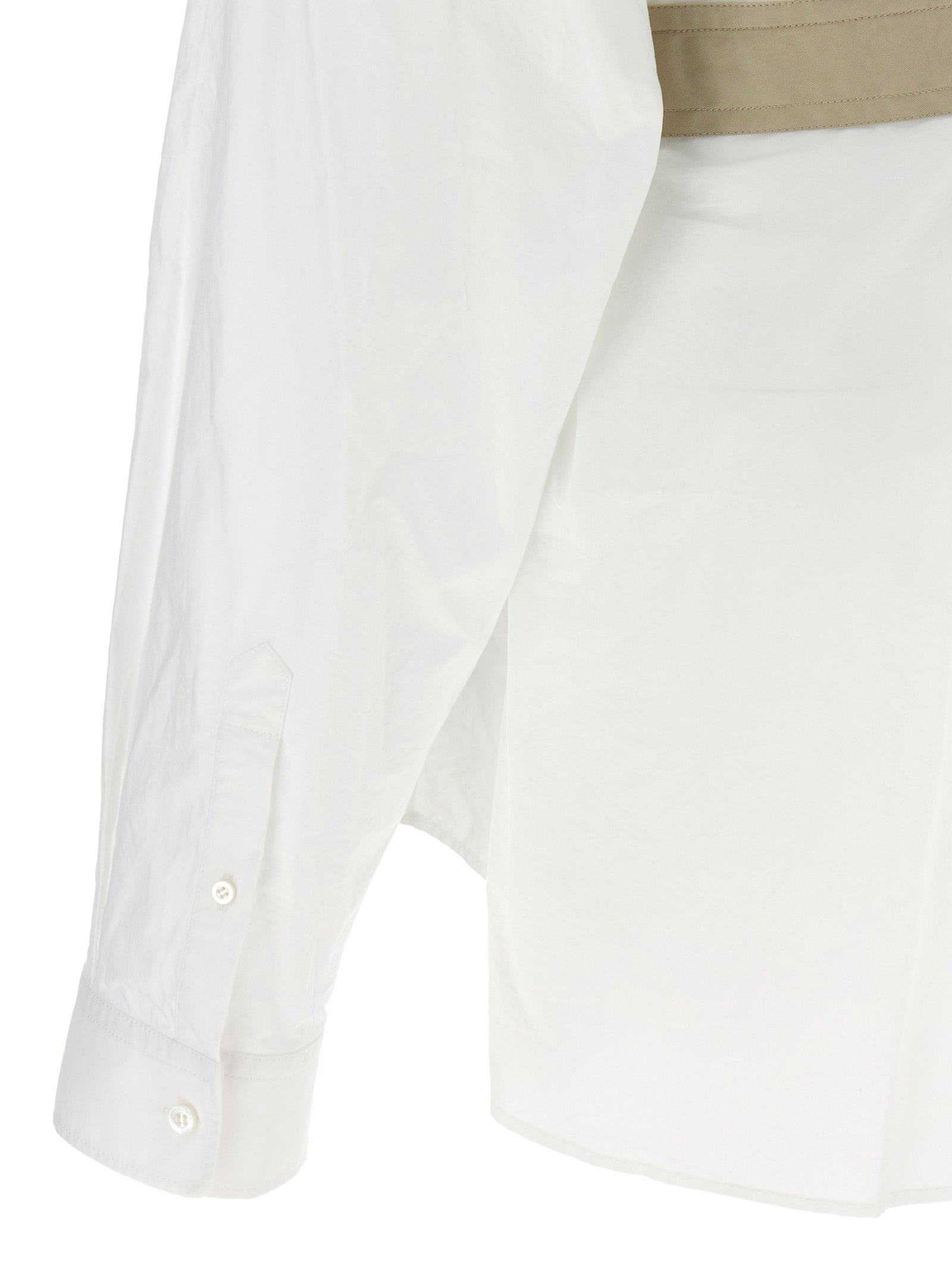 Weiße Baumwollbluse