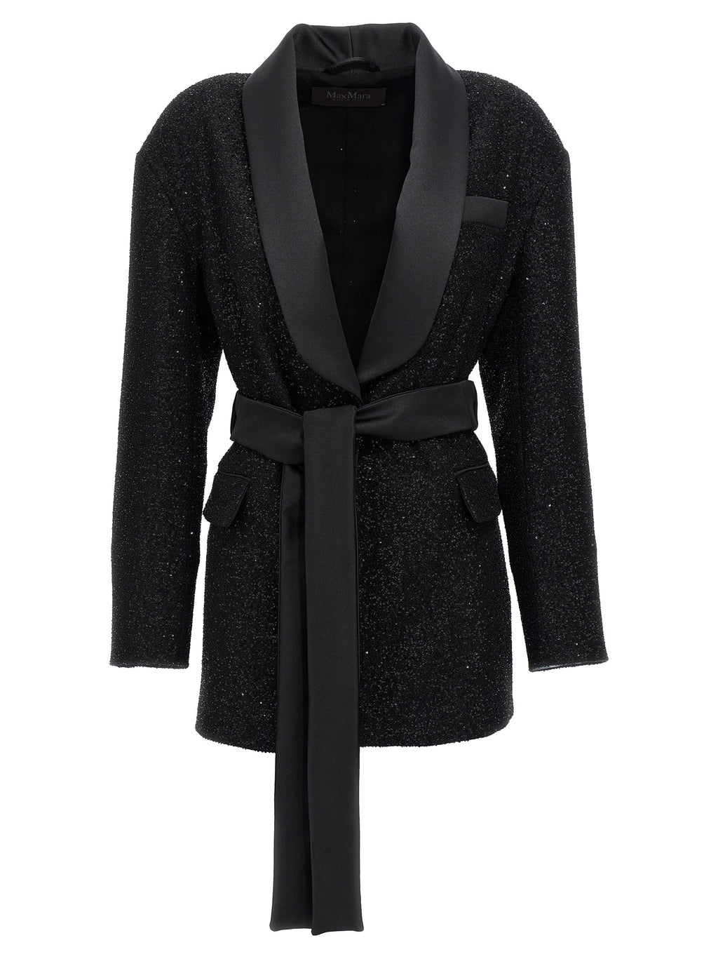 Schwarzer Blazer aus Viskose
