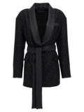 Schwarzer Blazer aus Viskose