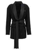 Schwarzer Blazer aus Viskose