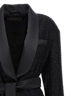 Schwarzer Blazer aus Viskose