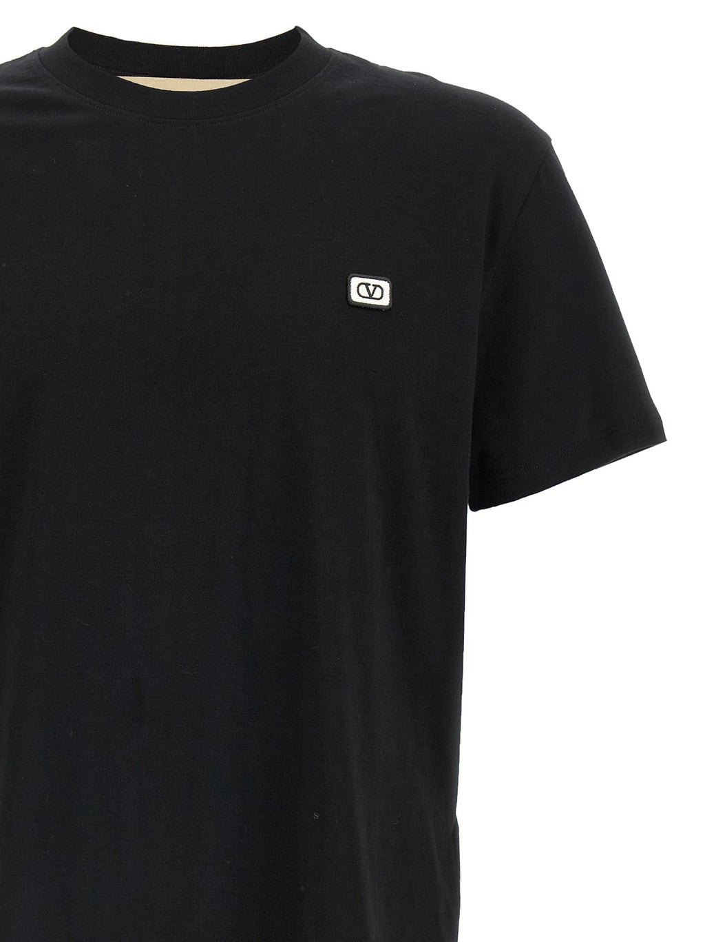 Schwarzes Baumwoll-T-Shirt Valentino Garavani