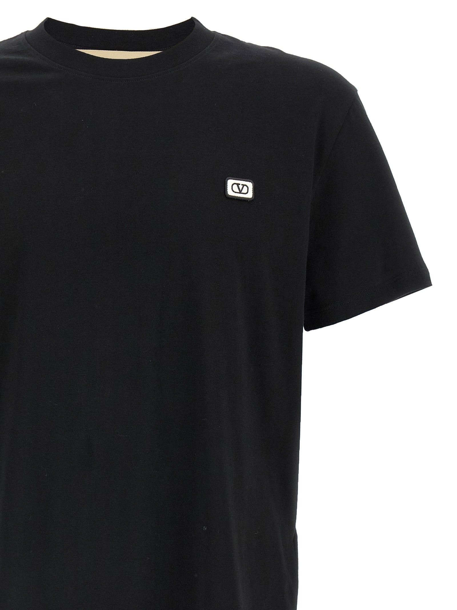 Schwarzes Baumwoll-T-Shirt Valentino Garavani