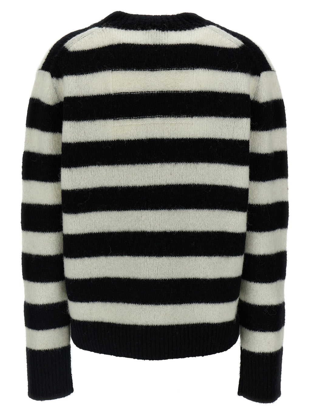 Zweifarbige Wollstrickjacke