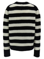 Zweifarbige Wollstrickjacke