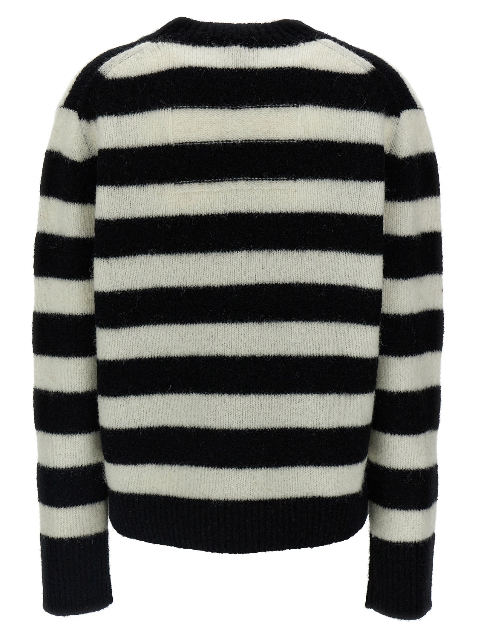 Zweifarbige Wollstrickjacke