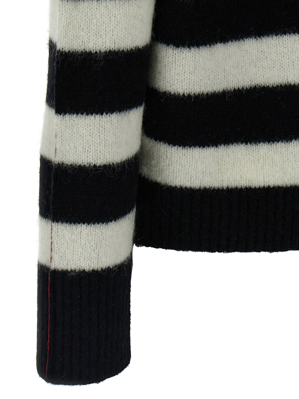 Zweifarbige Wollstrickjacke