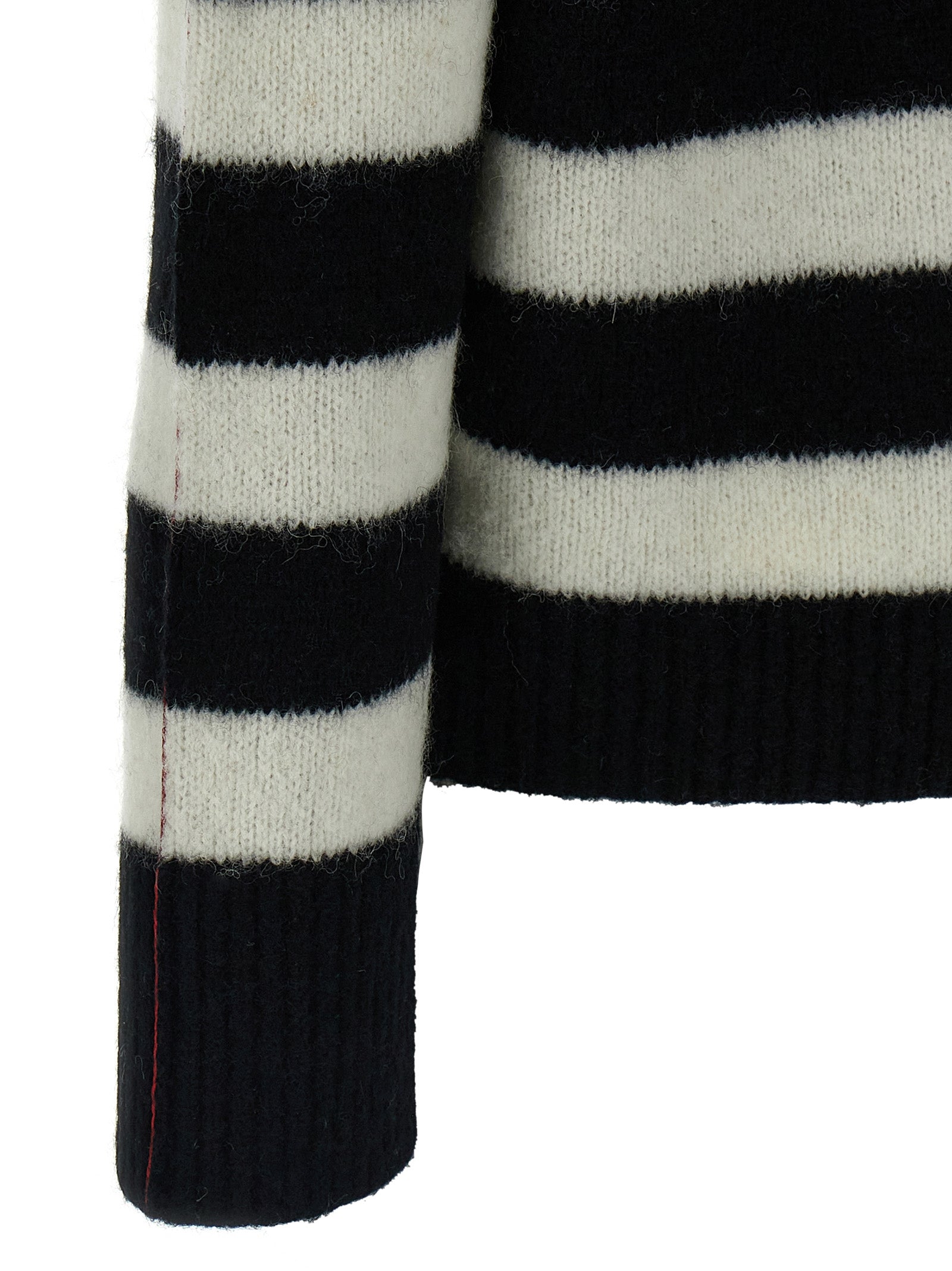 Zweifarbige Wollstrickjacke