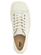 Weiße Low-Top-Sneaker aus Baumwolle