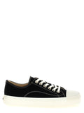 Schwarze Low-Top-Sneaker aus Baumwolle