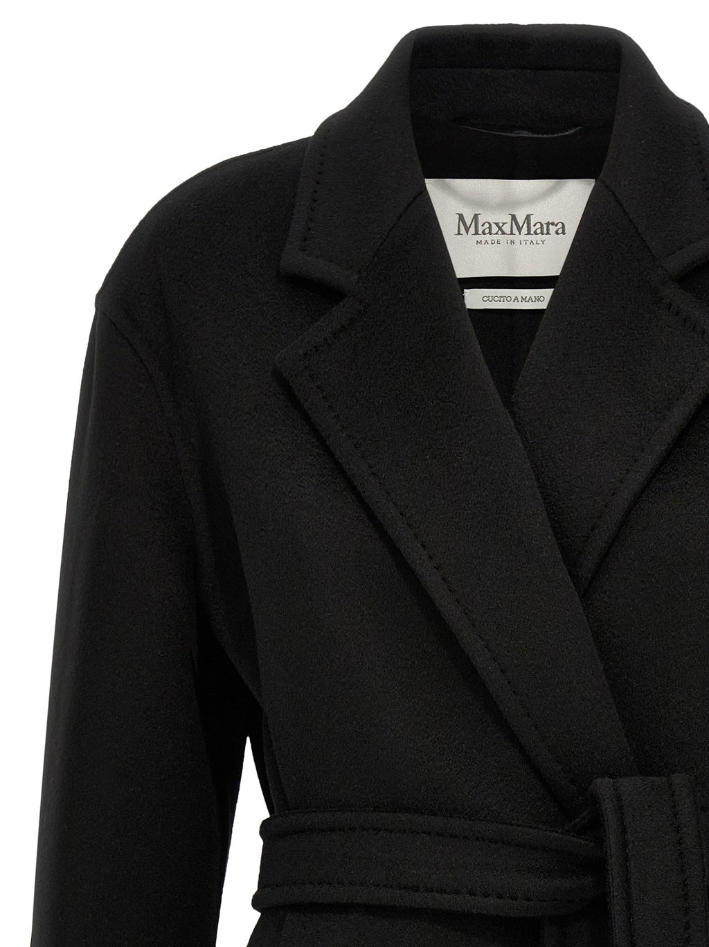 Schwarzer Kaschmir-Mantel Max Mara