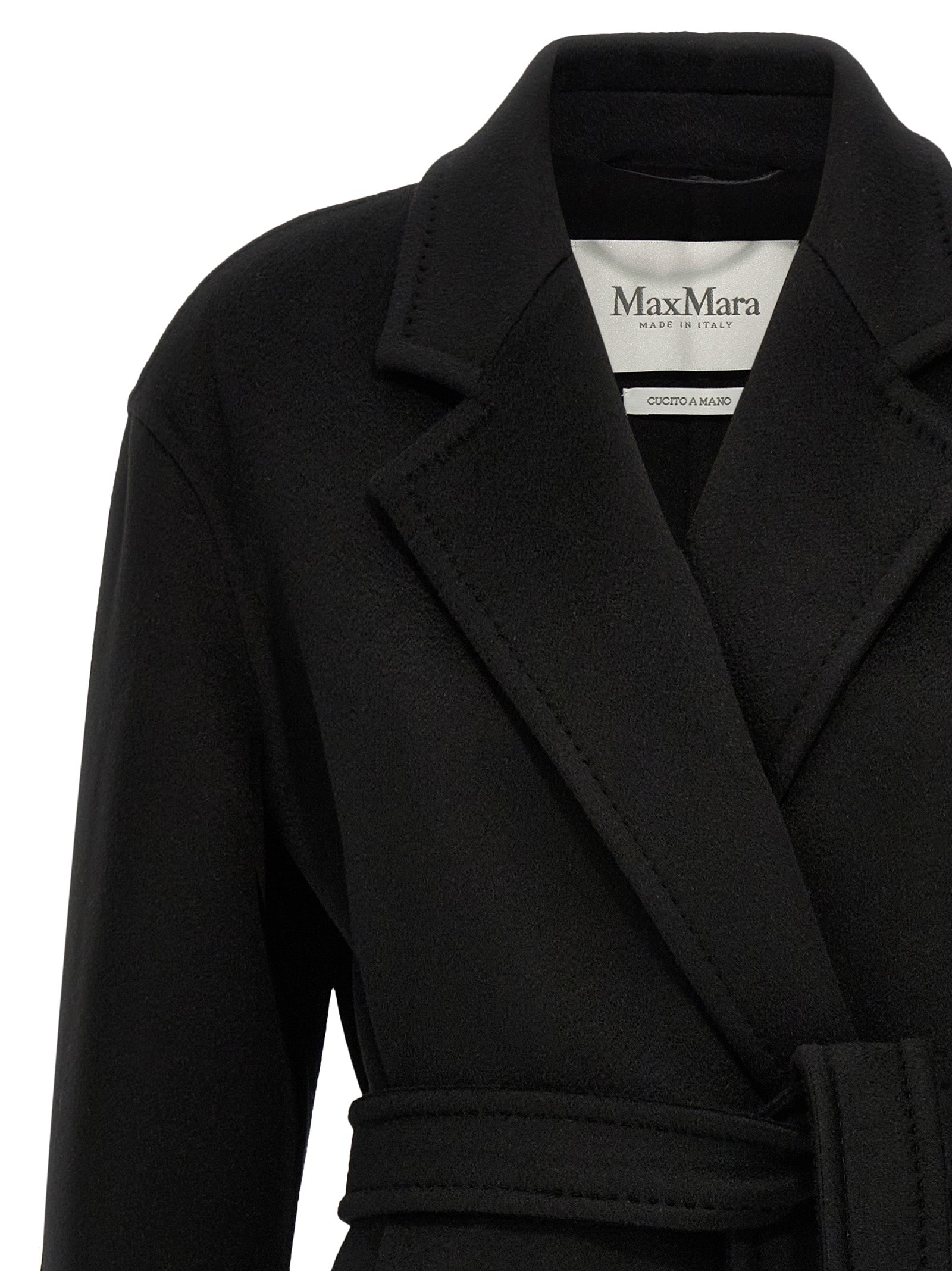 Schwarzer Kaschmir-Mantel Max Mara