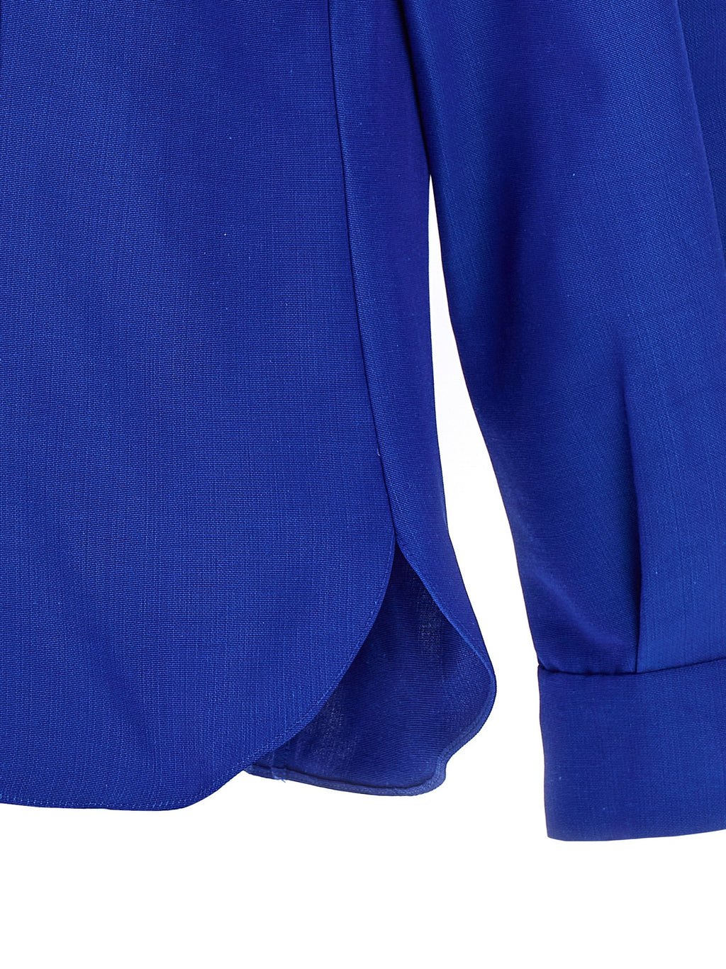 Blaue Baumwollbluse