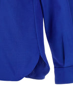 Blaue Baumwollbluse