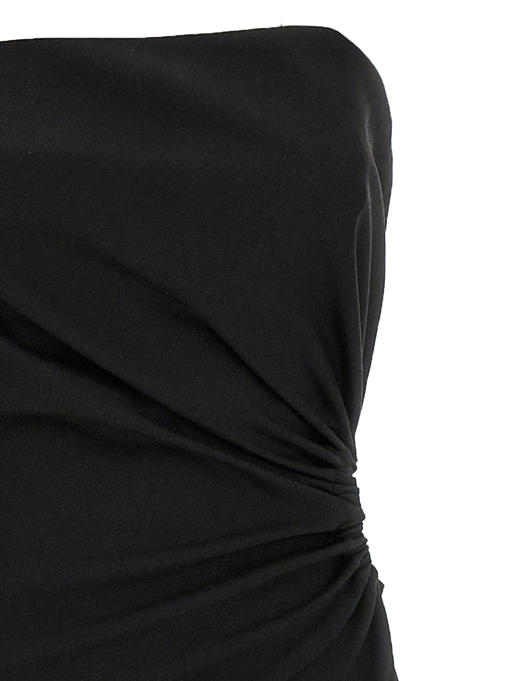 Langes Kleid aus schwarzer Schurwolle
