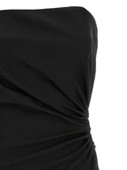 Langes Kleid aus schwarzer Schurwolle