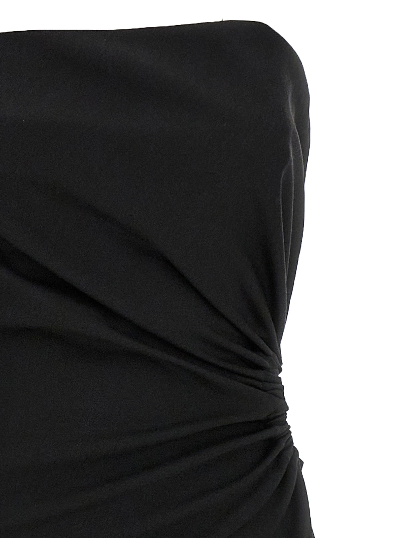 Langes Kleid aus schwarzer Schurwolle