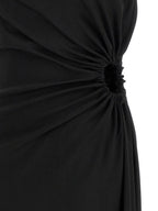 Langes Kleid aus schwarzer Schurwolle