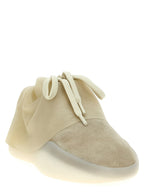 Beige Leder Low-Top Sneaker