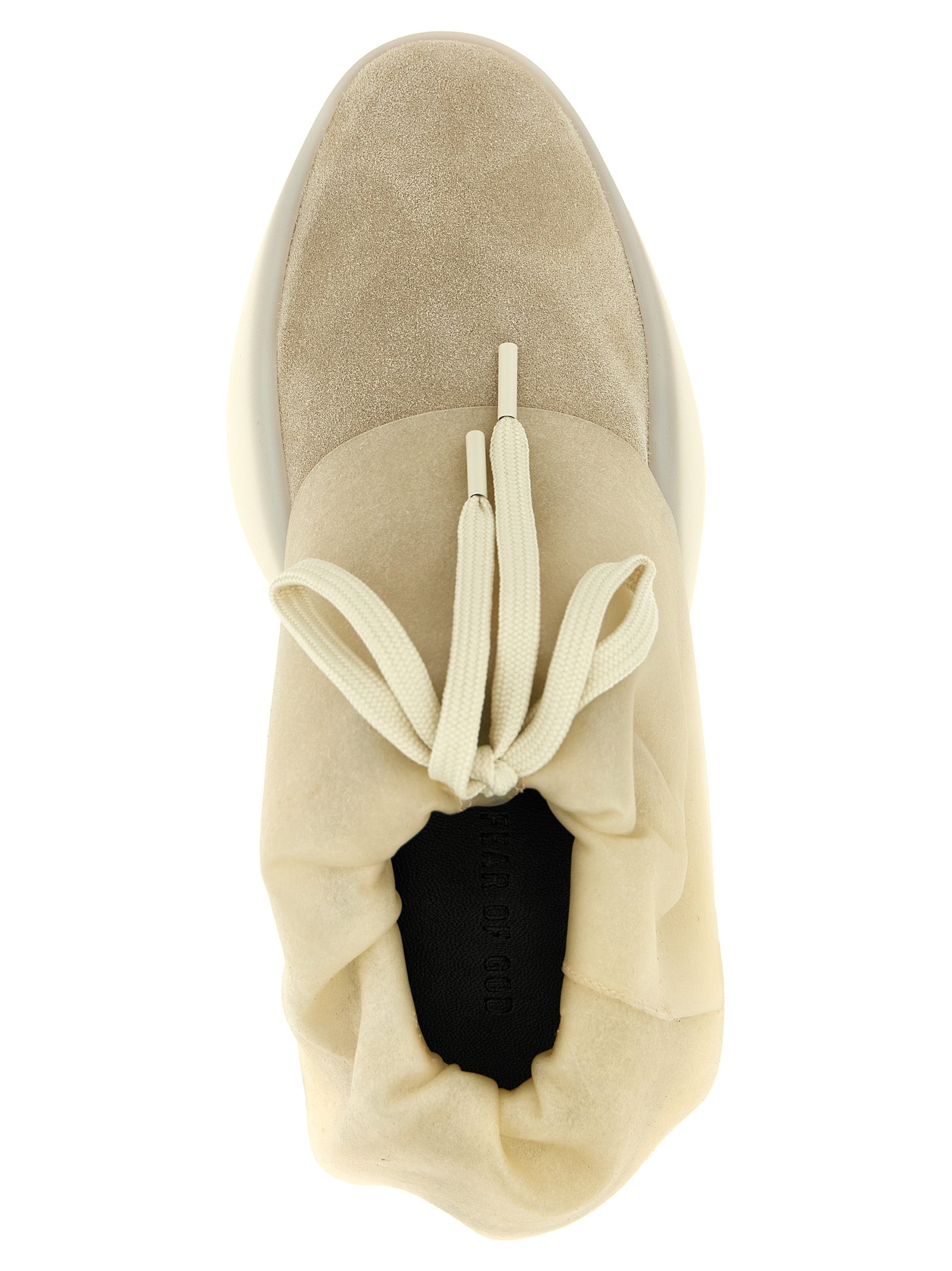 Beige Leder Low-Top Sneaker
