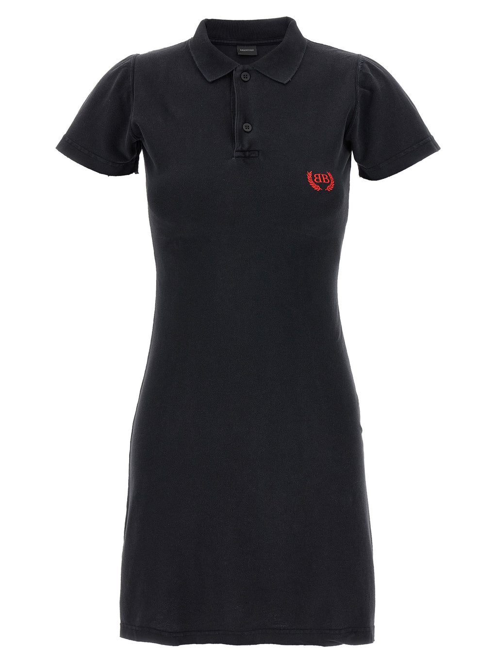 Schwarzes kurzes Baumwollkleid