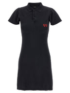 Schwarzes kurzes Baumwollkleid