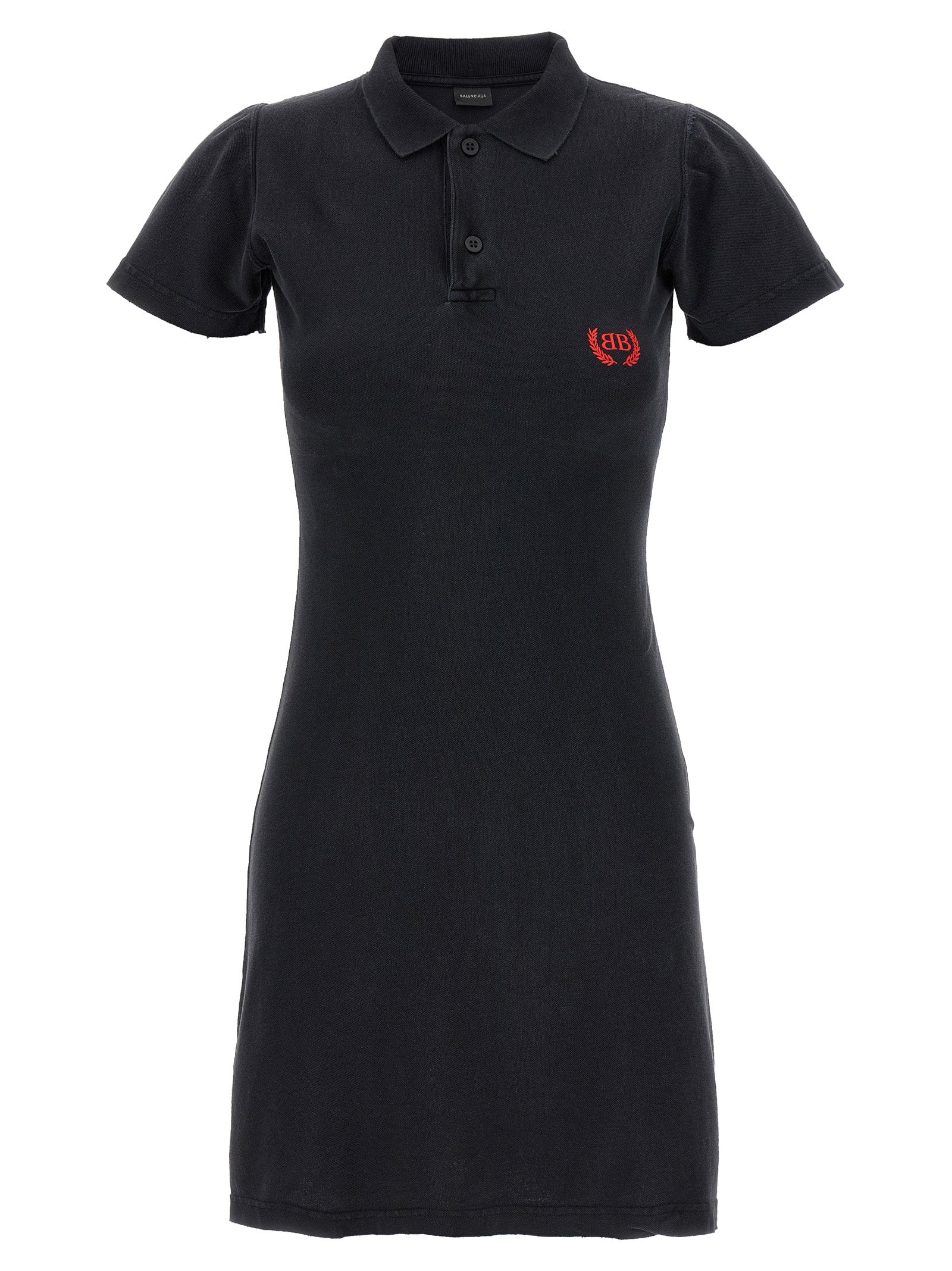 Schwarzes kurzes Baumwollkleid