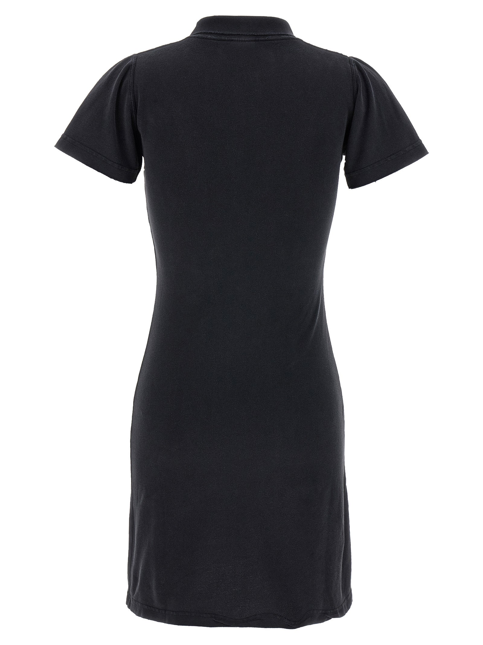 Schwarzes kurzes Baumwollkleid