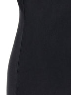 Schwarzes kurzes Baumwollkleid