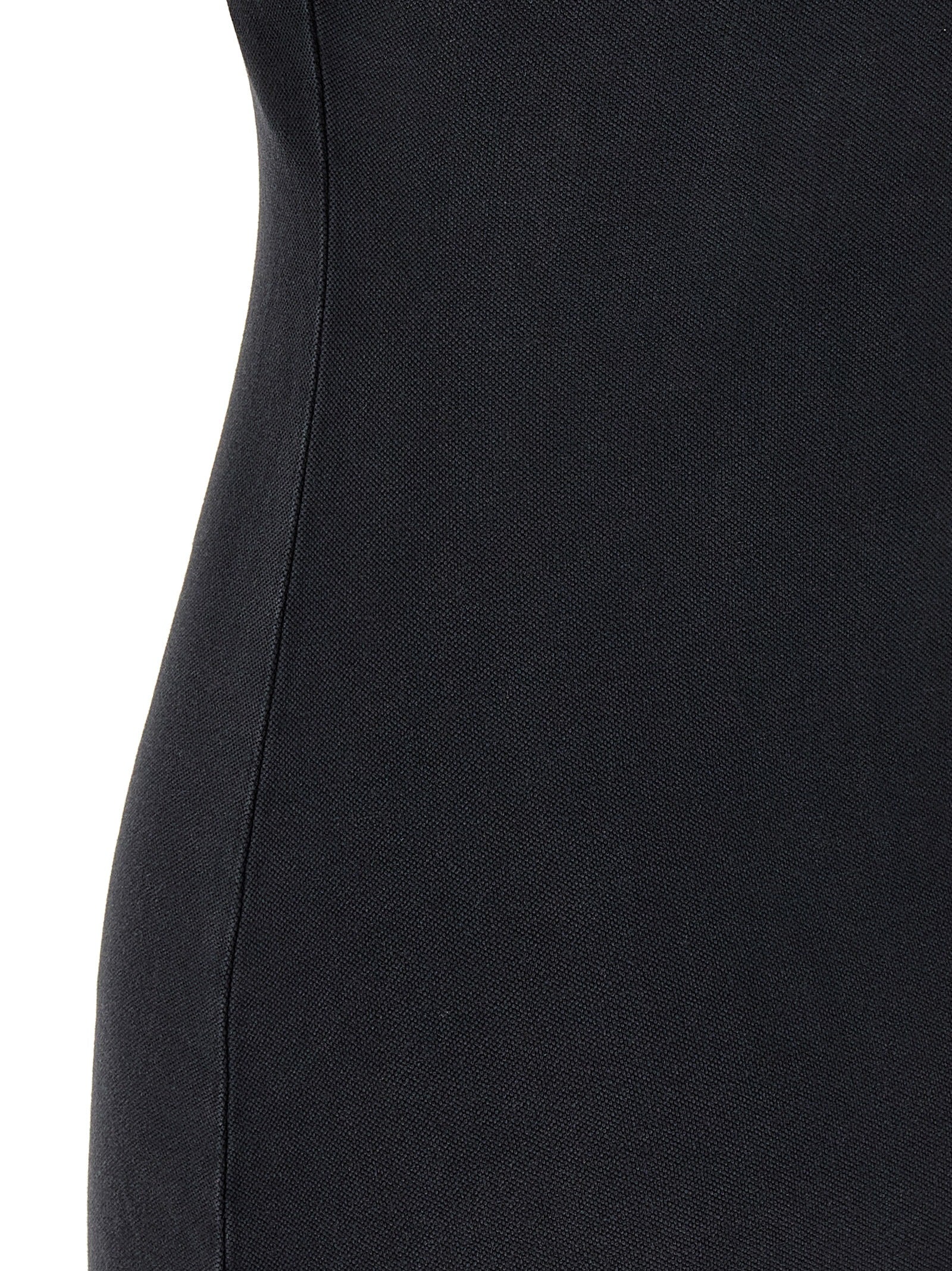 Schwarzes kurzes Baumwollkleid