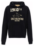Schwarzer Baumwoll-Sweatshirt