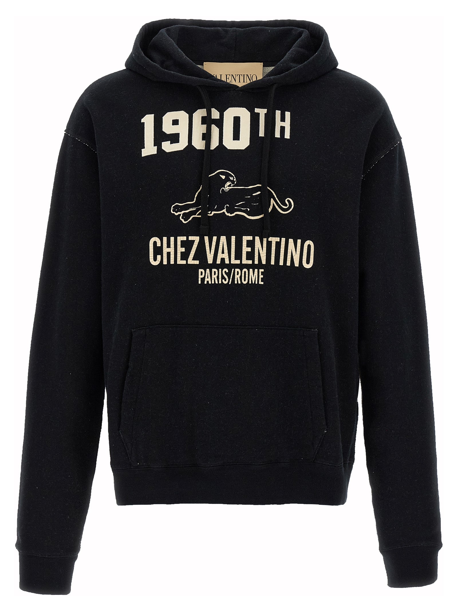 Schwarzer Baumwoll-Sweatshirt