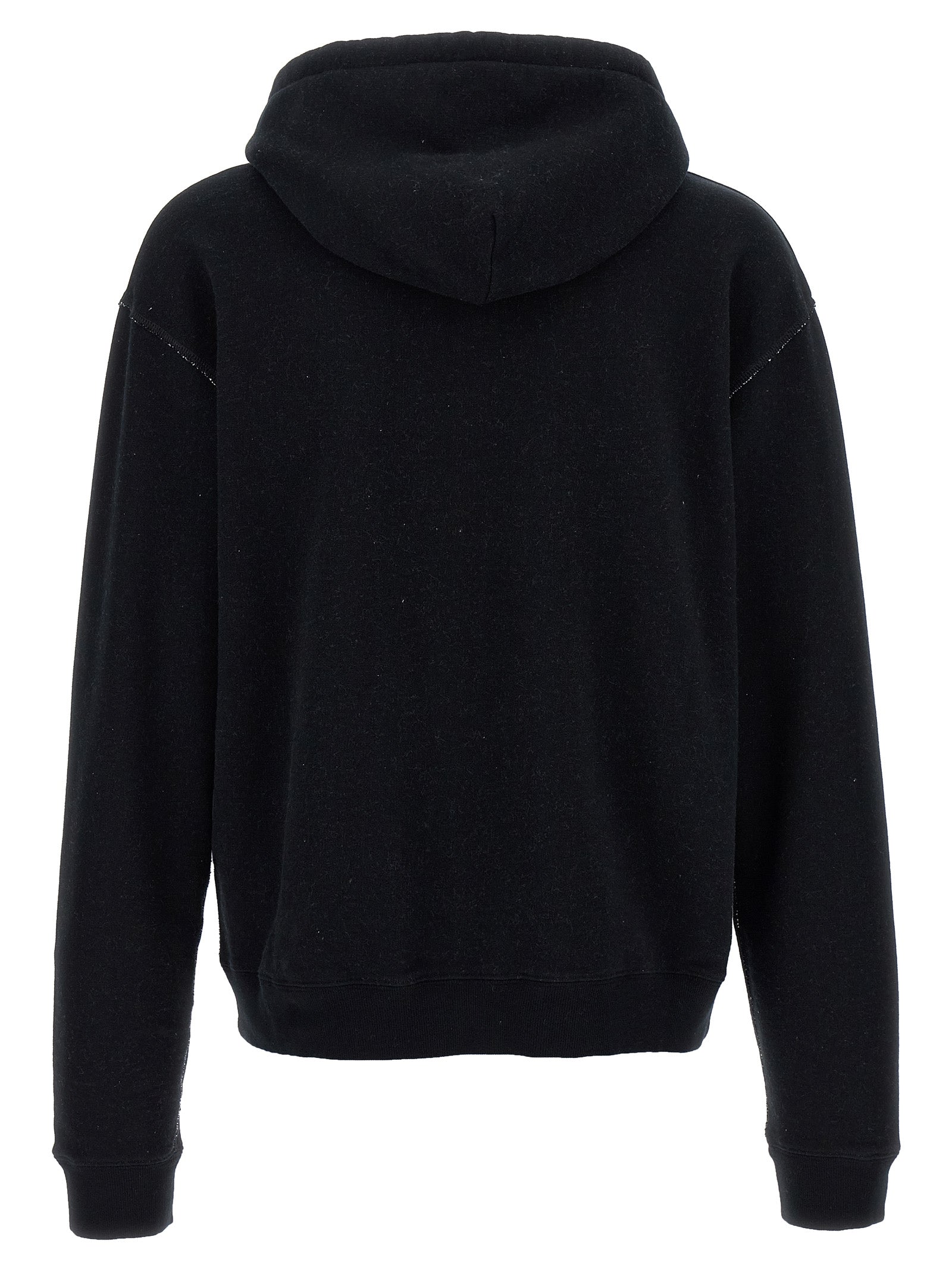 Schwarzer Baumwoll-Sweatshirt
