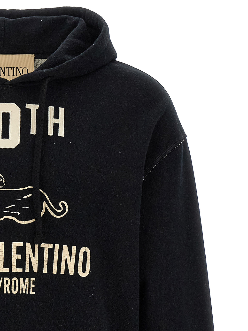 Schwarzer Baumwoll-Sweatshirt