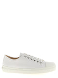 Weiße Low-Top-Sneaker aus Baumwolle