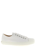Weiße Low-Top-Sneaker aus Baumwolle