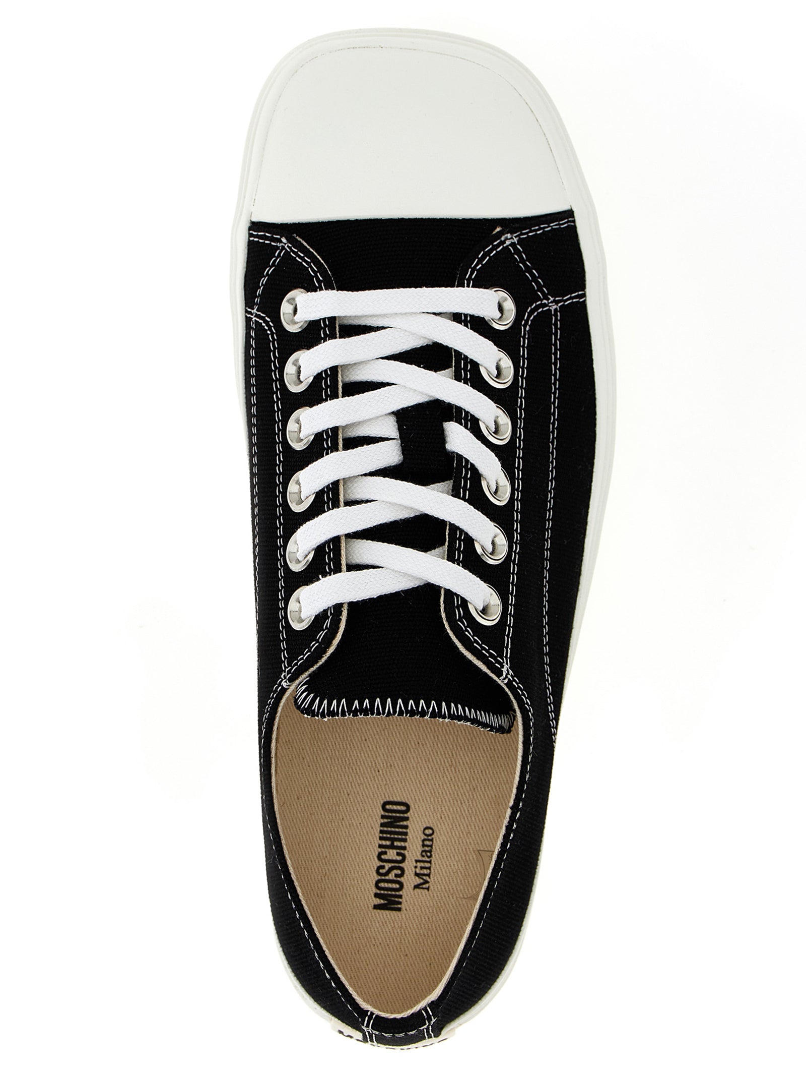 Zweifarbige Baumwoll-Sneaker