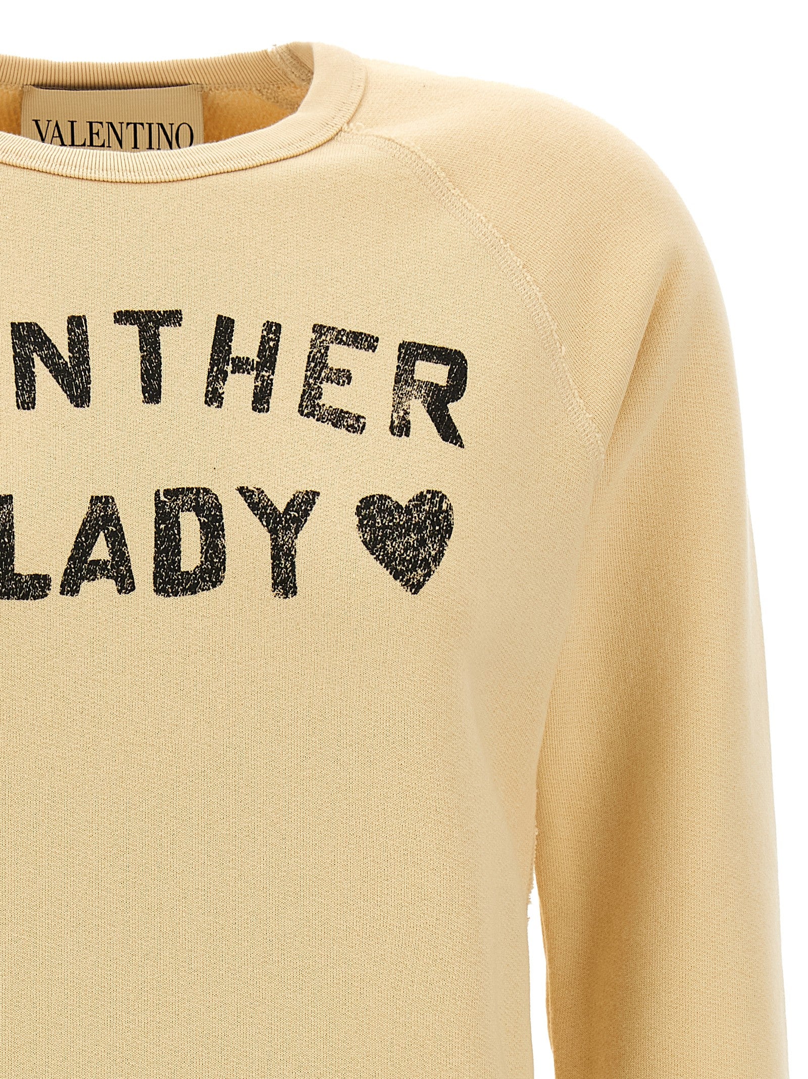 Beige Baumwoll-Sweatshirt