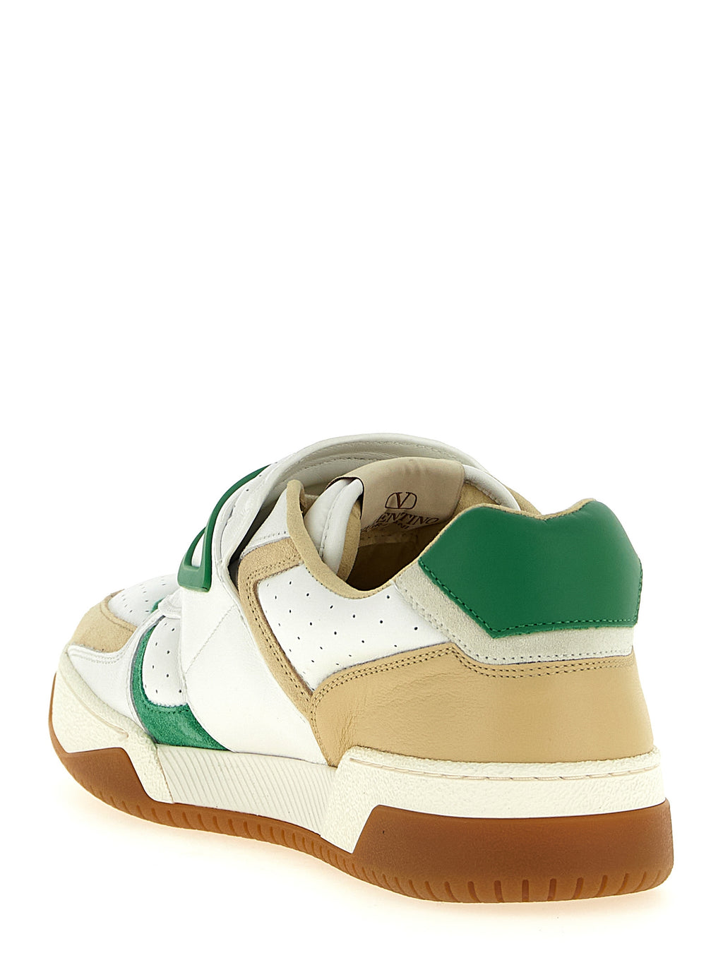 Mehrfarbige Leder-Sneaker im Athletic-Stil