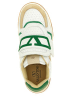 Mehrfarbige Leder-Sneaker im Athletic-Stil