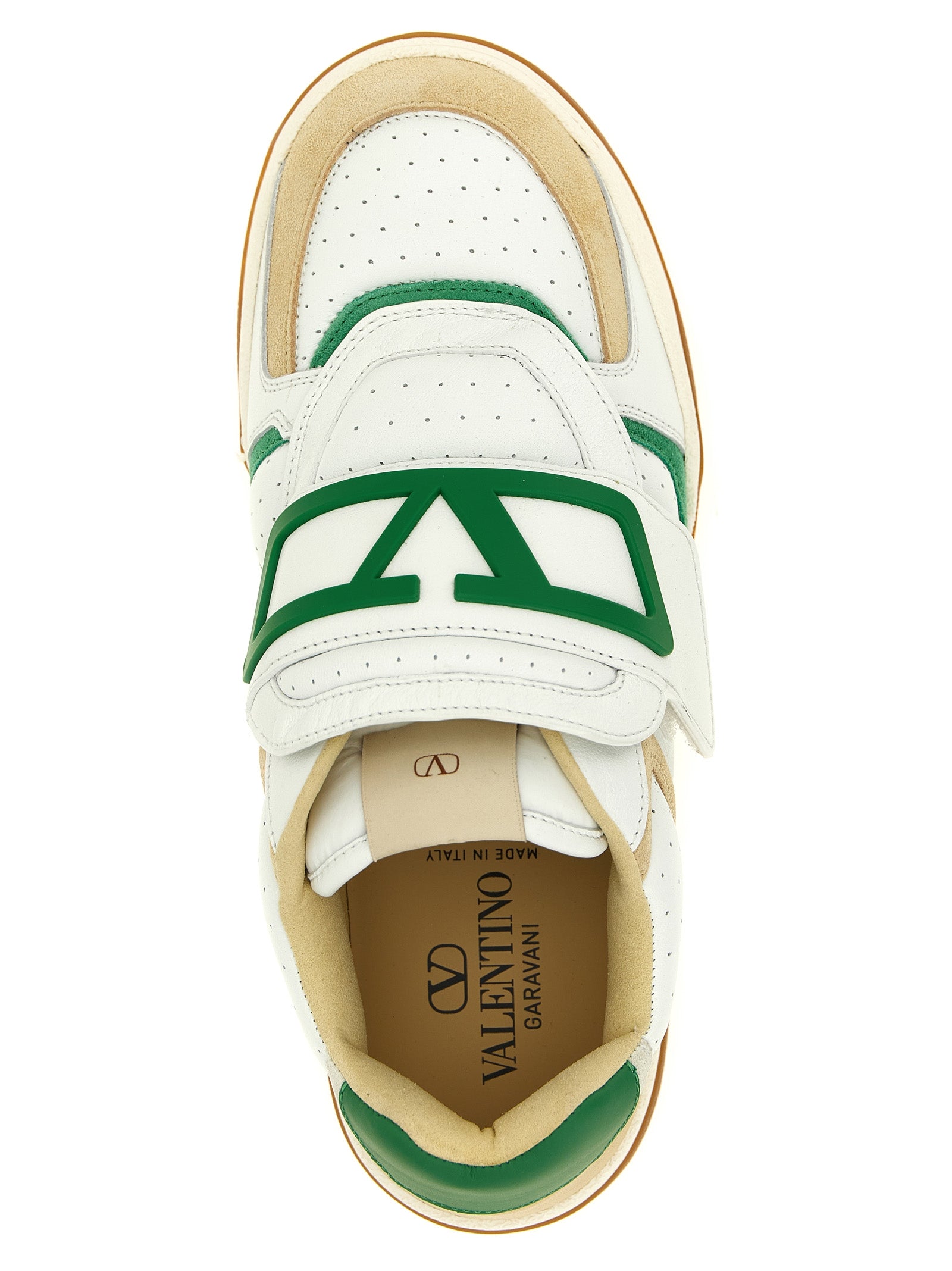 Mehrfarbige Leder-Sneaker im Athletic-Stil
