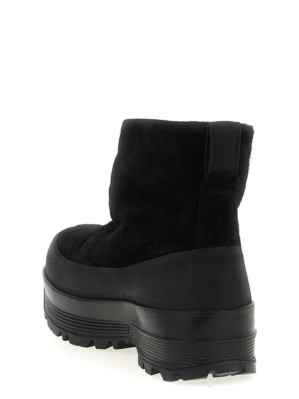 Schwarze Gummistiefeletten Stone Island
