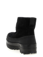 Schwarze Gummistiefeletten Stone Island