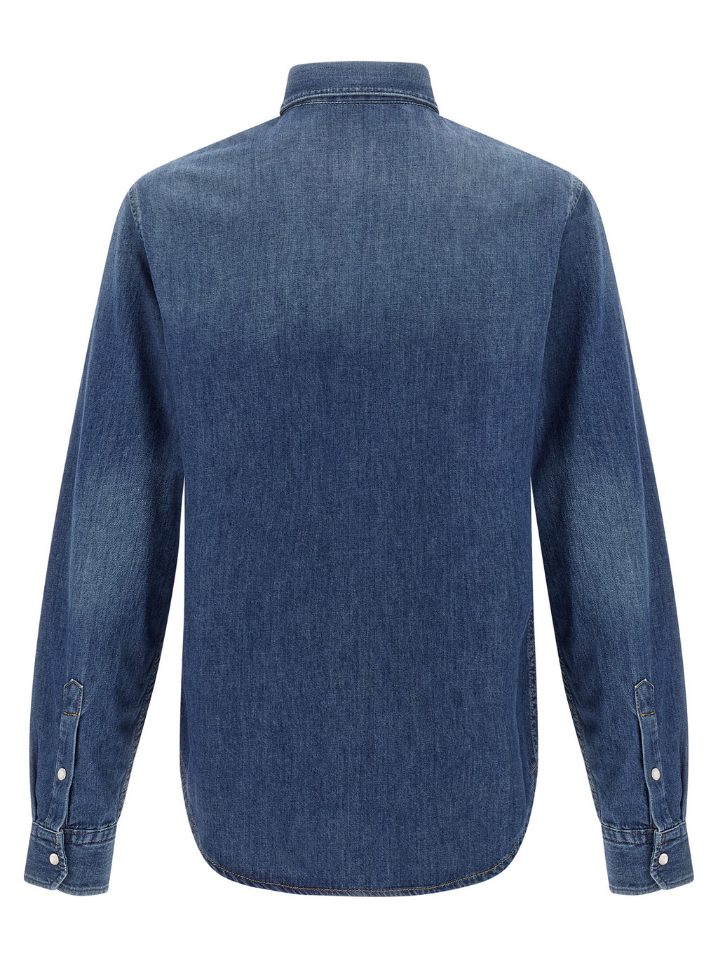 Blaue Baumwollbluse