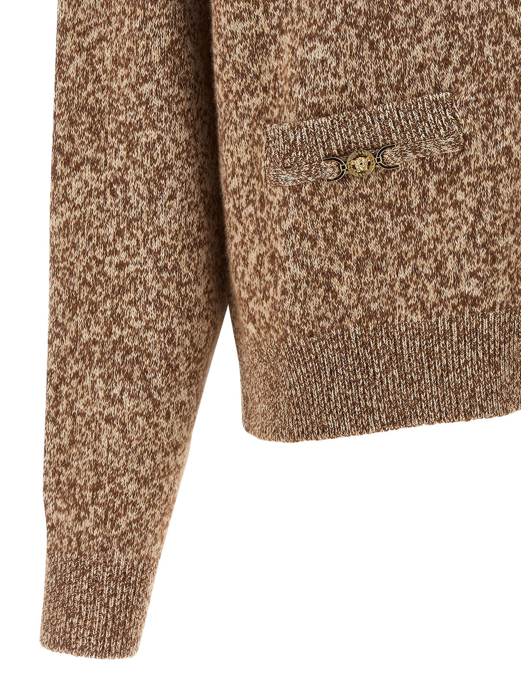 Beige Virgin Wool Cardigan