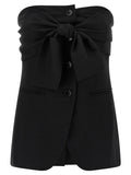 Schwarze Tanktops aus reiner Schurwolle