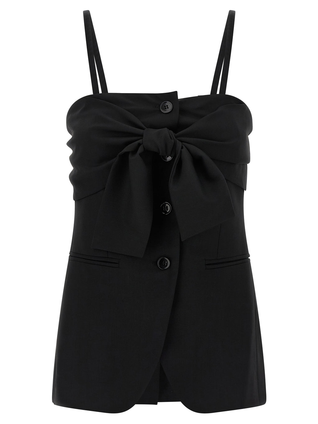 Schwarze Tanktops aus reiner Schurwolle