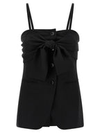 Schwarze Tanktops aus reiner Schurwolle