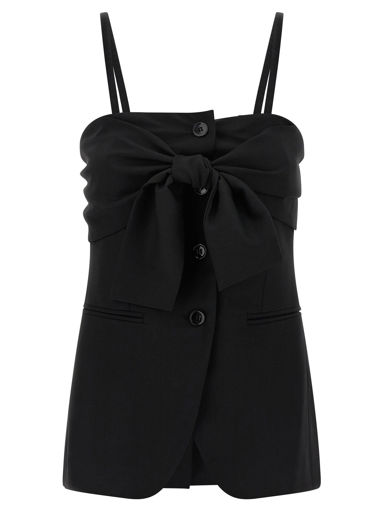 Schwarze Tanktops aus reiner Schurwolle
